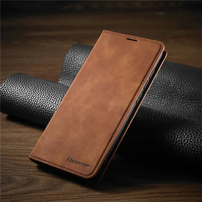Magnetic Leather iPhone Case GripFold — Luxury Protection 5
