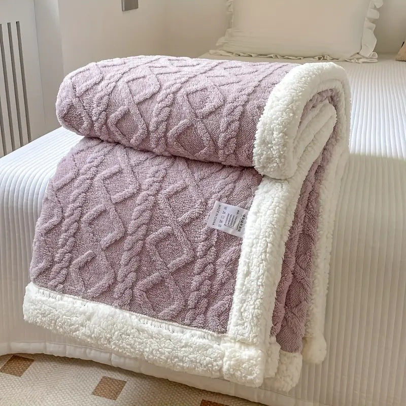 Reversible Sherpa Blanket Soft & Cozy — All Seasons 1