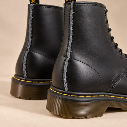 Unisex Genuine Leather Lace-Up Boots — Anti-Slip Rubber Sole 6