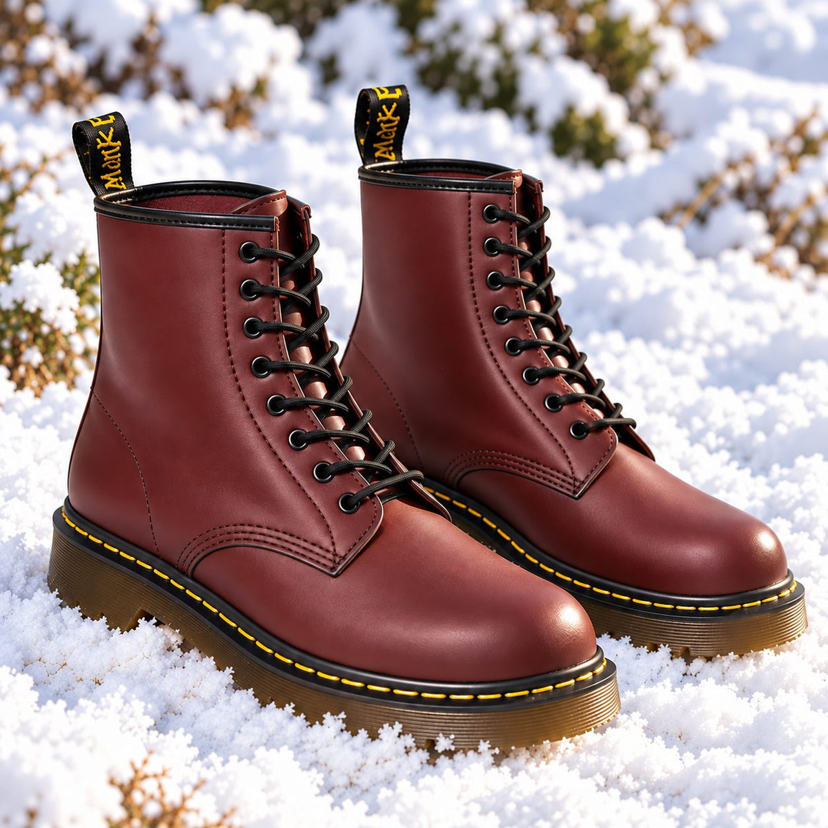 Unisex Genuine Leather Lace-Up Boots — Anti-Slip Rubber Sole 8
