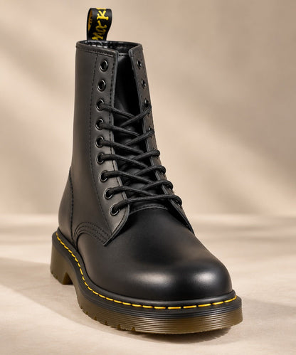 Unisex Genuine Leather Lace-Up Boots — Anti-Slip Rubber Sole 5