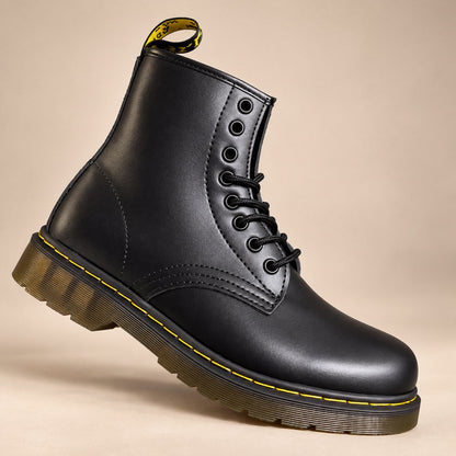 Unisex Genuine Leather Lace-Up Boots — Anti-Slip Rubber Sole 4