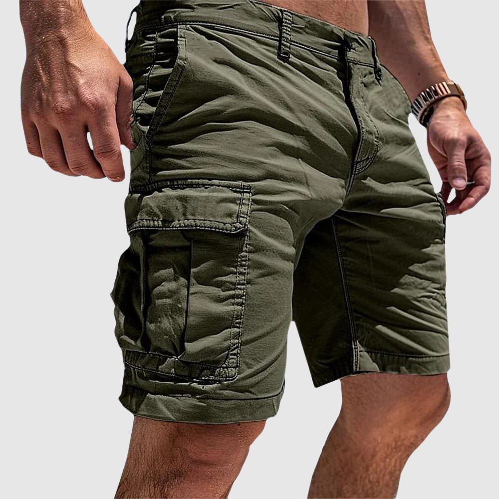 Pantaloncini Cargo Uomo al Ginocchio con Tasche Laterali