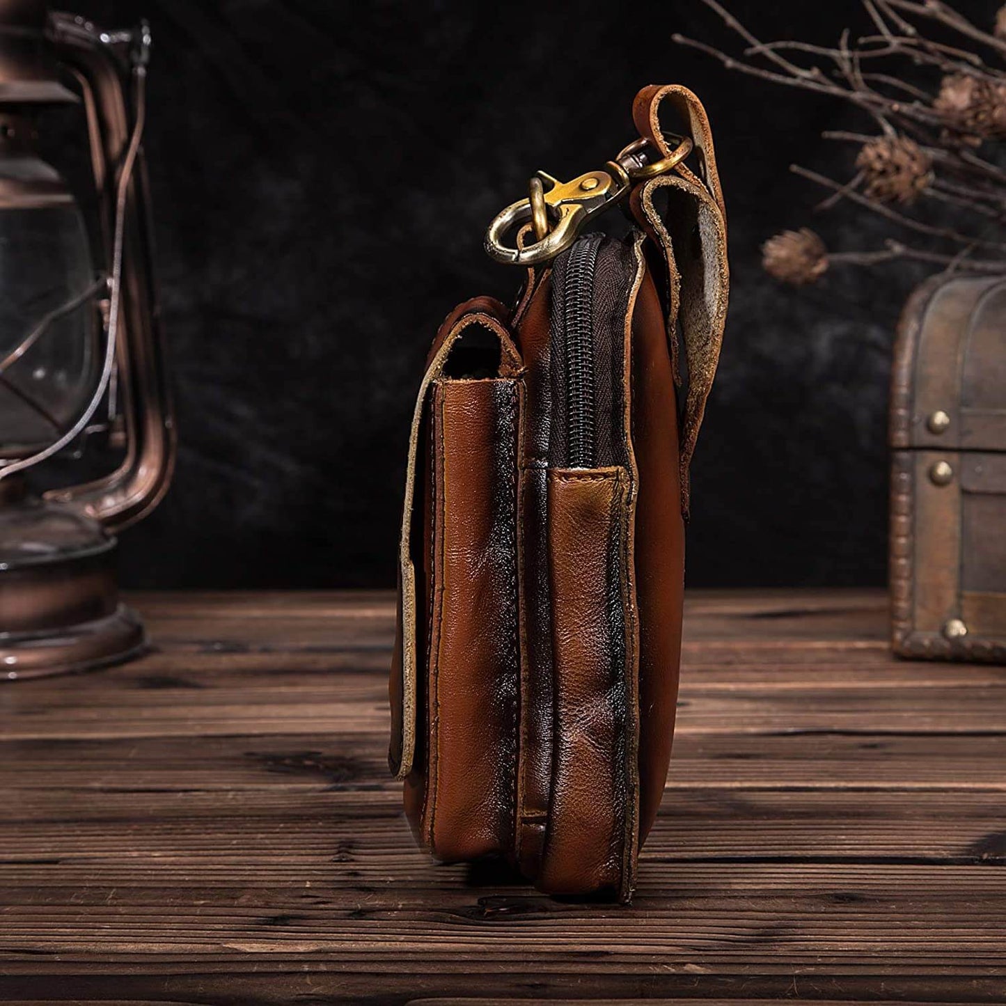 EliteGuard Leather Belt Bag for Men — Adjustable Waist Strap 10