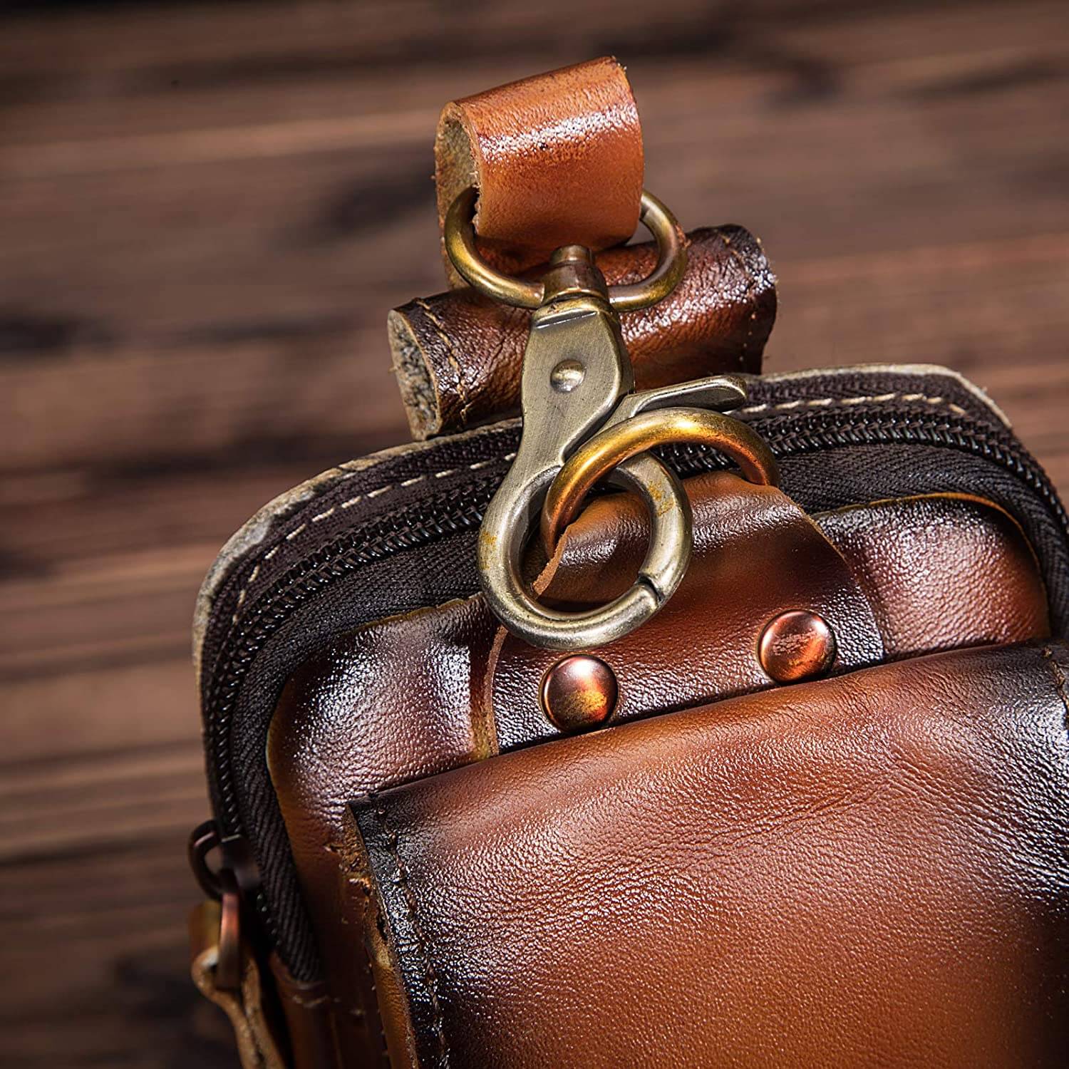EliteGuard Leather Belt Bag for Men — Adjustable Waist Strap 13