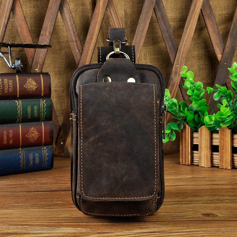 EliteGuard Leather Belt Bag for Men — Adjustable Waist Strap 3