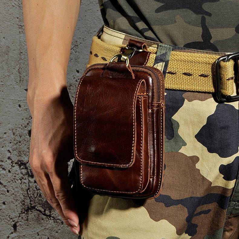 EliteGuard Leather Belt Bag for Men — Adjustable Waist Strap 9