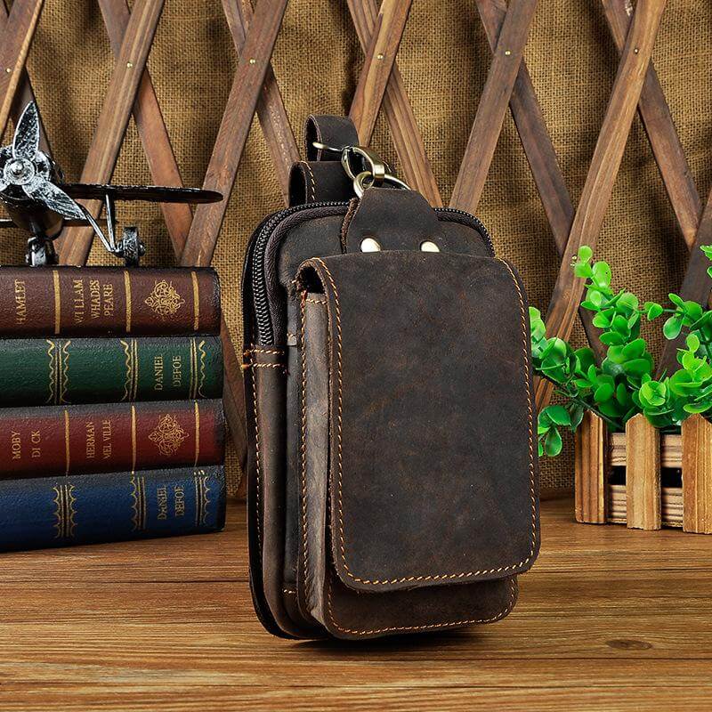 EliteGuard Leather Belt Bag for Men — Adjustable Waist Strap 5