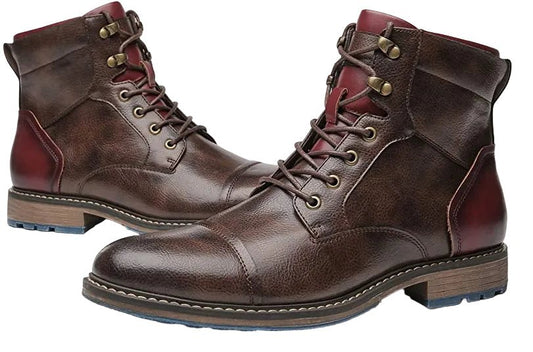 Men's Oxford Boots with Zip — Classic Leather Style Sizes 39-47 1