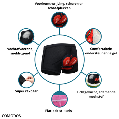 5D Gel Pad Motorcycle Comfort Shorts — Inner Riding Pants 3