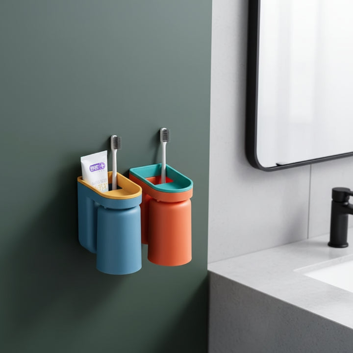 Adhesive Wall Toothbrush Holder — No Drill 3M Mount 5