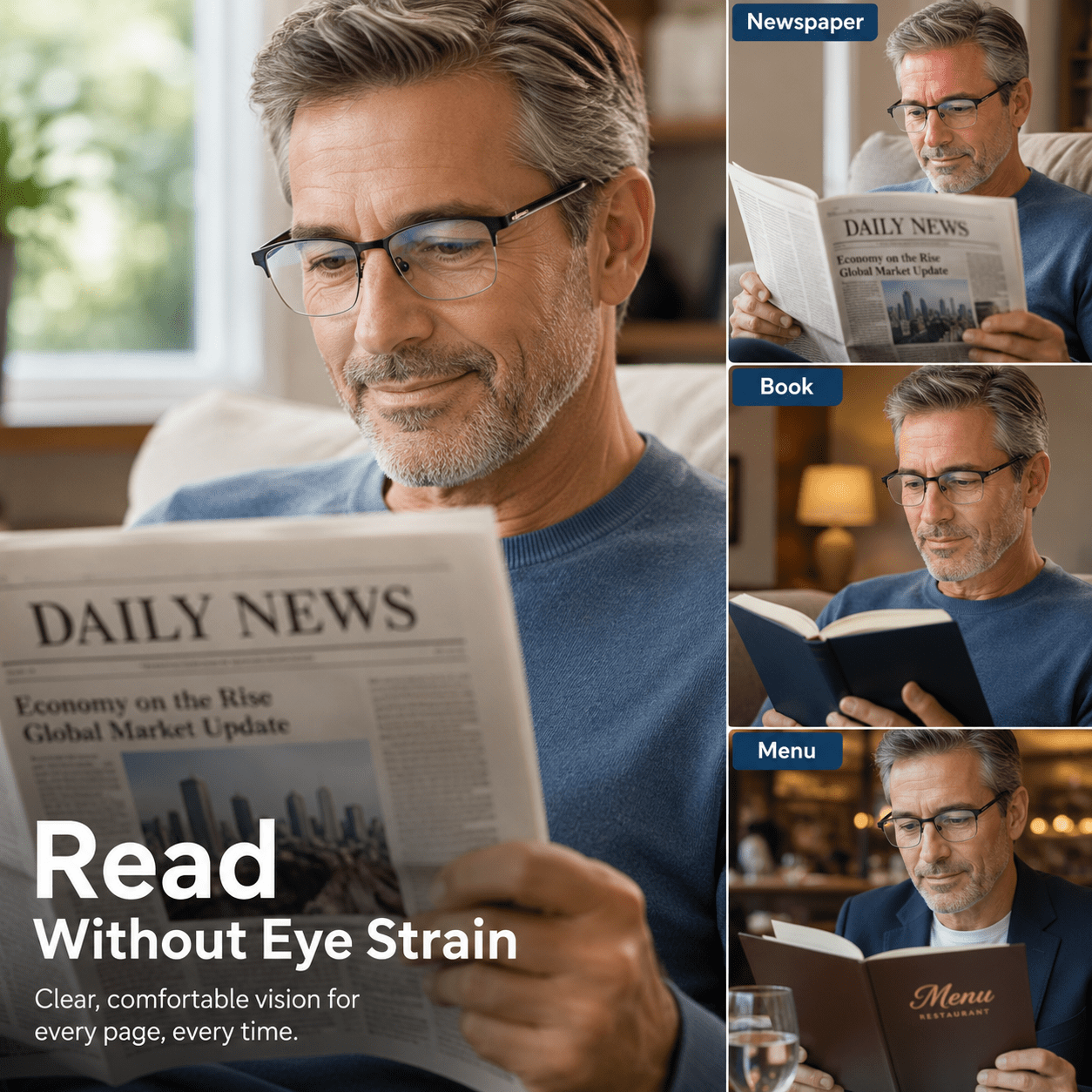 Optivista Multifocal Glasses — Blue Light & UV Protection 5
