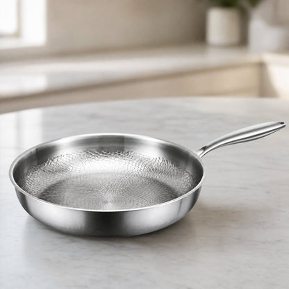 Stainless Steel Honeycomb Frying Pan — Induction & Gas 1