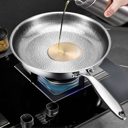 Stainless Steel Honeycomb Frying Pan — Induction & Gas 2