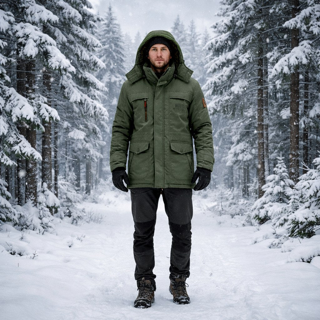 FrostGuard Padded Winter Parka — Windproof Hood Fleece Lining 10