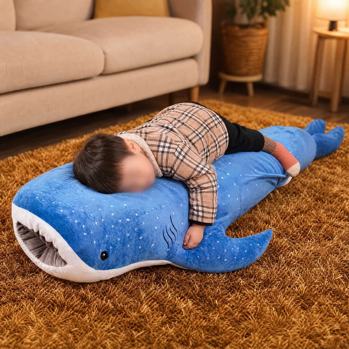 Whale Shark Plush Stuffed Animal 50 cm — Soft Cuddle Pillow 2