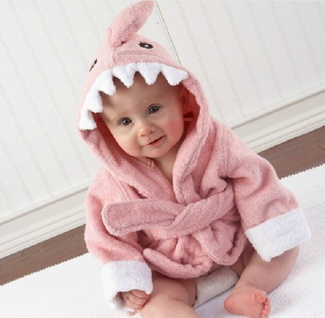 Accappatoio Neonato in Cotone con Cappuccio Animale