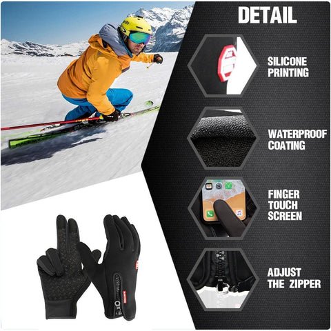 Heated Thermal Gloves Cycling Ski — Touchscreen Men Women 7