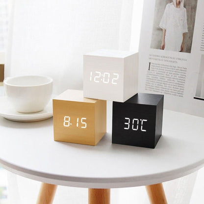 LumiCube LED Cube Alarm Clock — Time, Date & Temperature Display 1