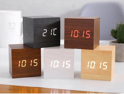 LumiCube LED Cube Alarm Clock — Time, Date & Temperature Display 2