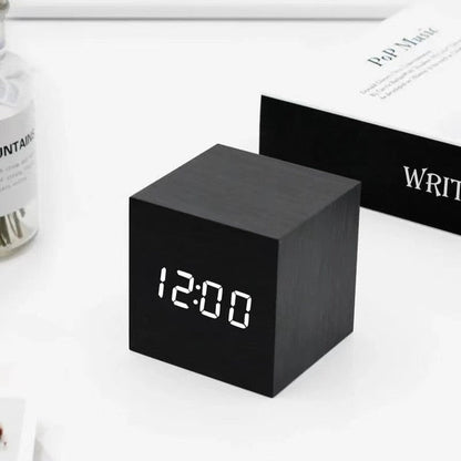 LumiCube LED Cube Alarm Clock — Time, Date & Temperature Display 4
