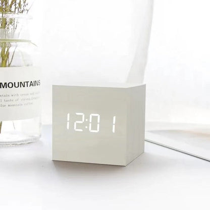 LumiCube LED Cube Alarm Clock — Time, Date & Temperature Display 3