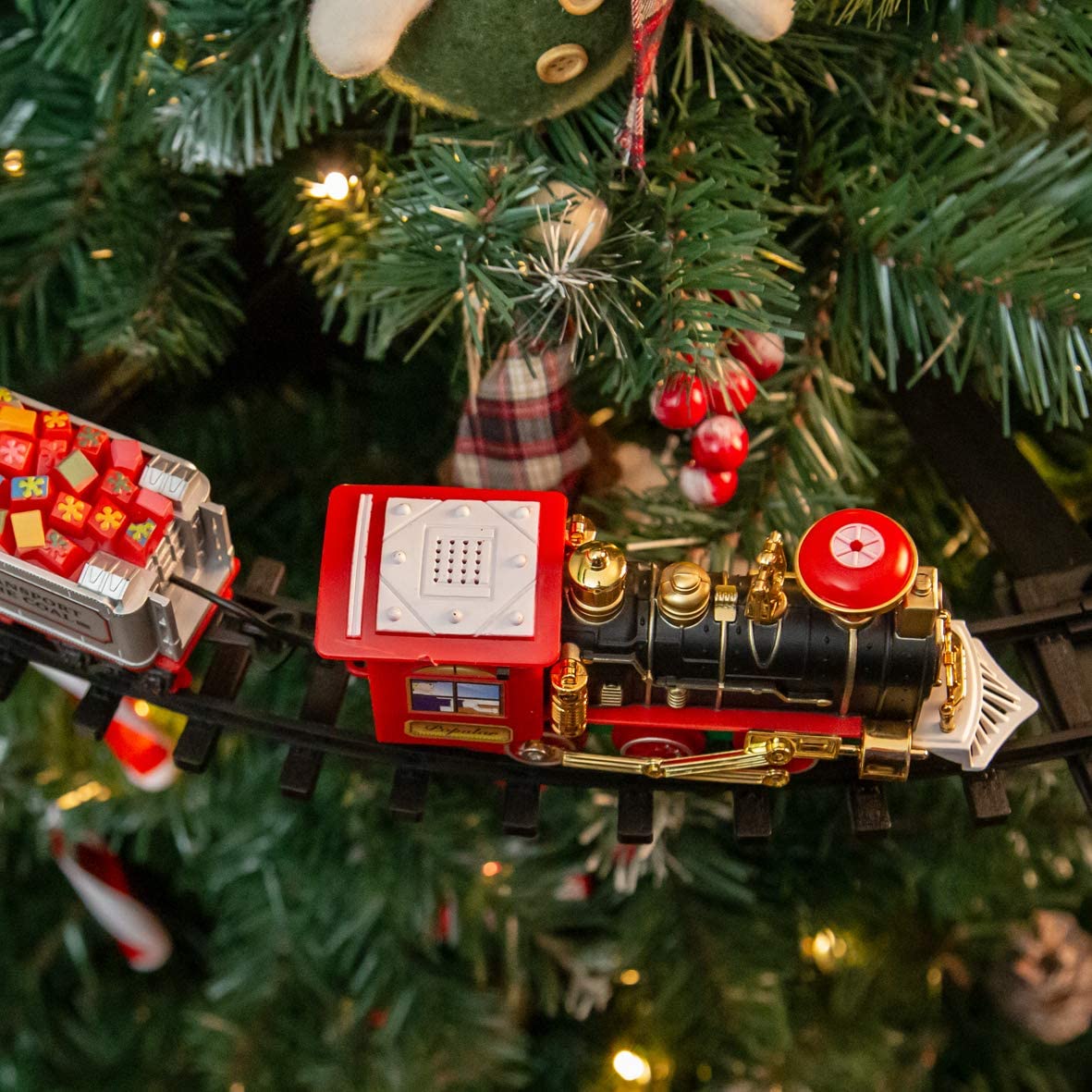Christmas Tree Train Set with Lights — 75 cm Loop Track 4