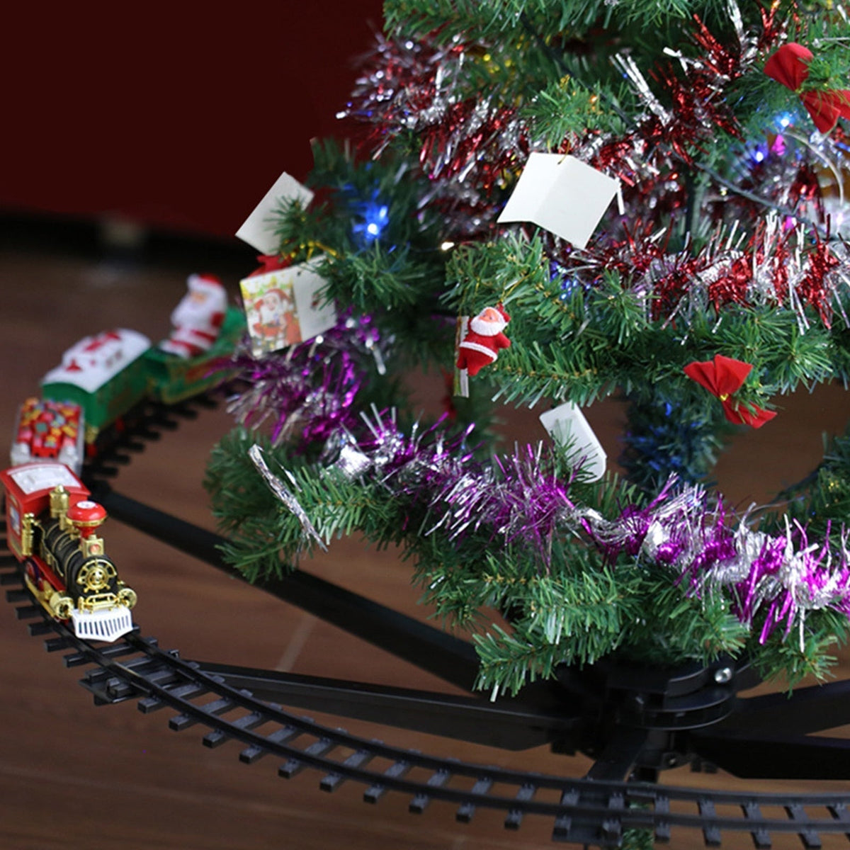 Christmas Tree Train Set with Lights — 75 cm Loop Track 3