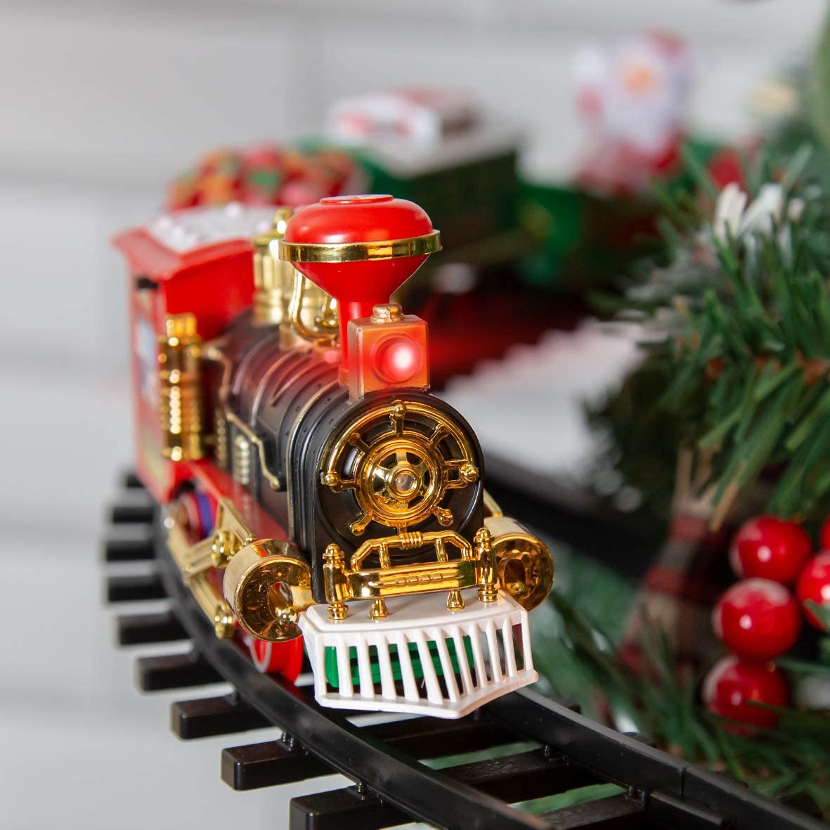 Christmas Tree Train Set with Lights — 75 cm Loop Track 6