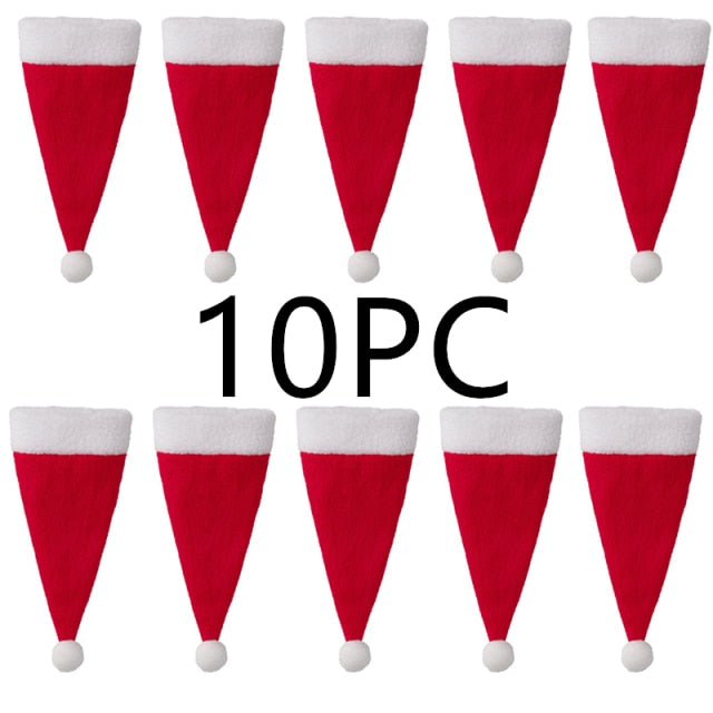 Santa Claus Silverware Holder Set — 10 Pcs Christmas Table Decor 3