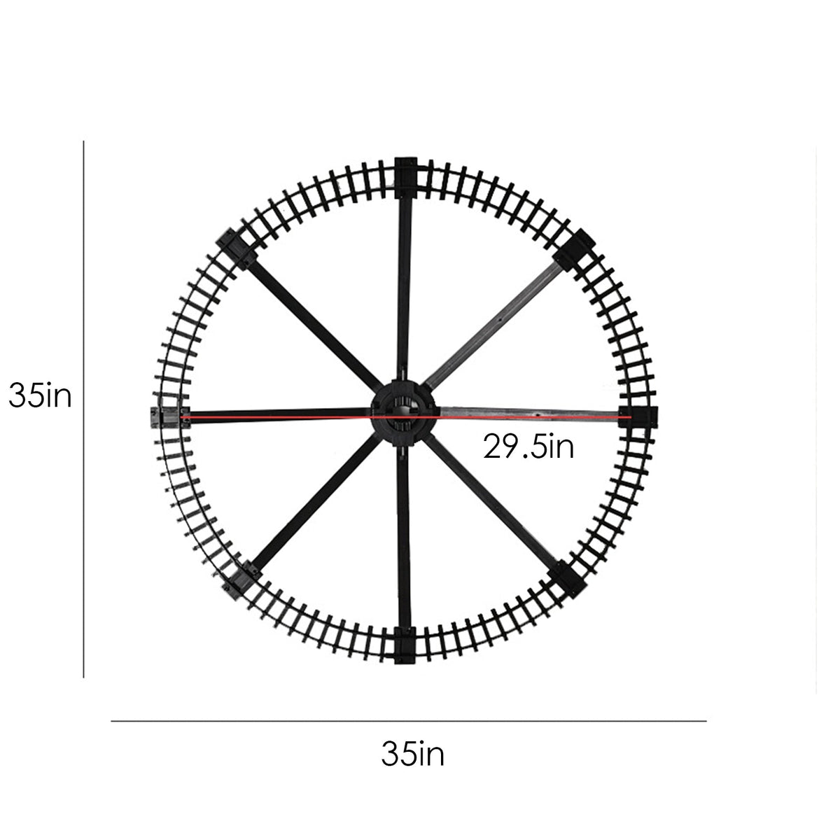 Christmas Tree Train Set with Lights — 75 cm Loop Track 12