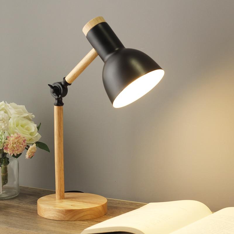 Scandinavian Wooden Desk Lamp — Foldable Adjustable Design 4