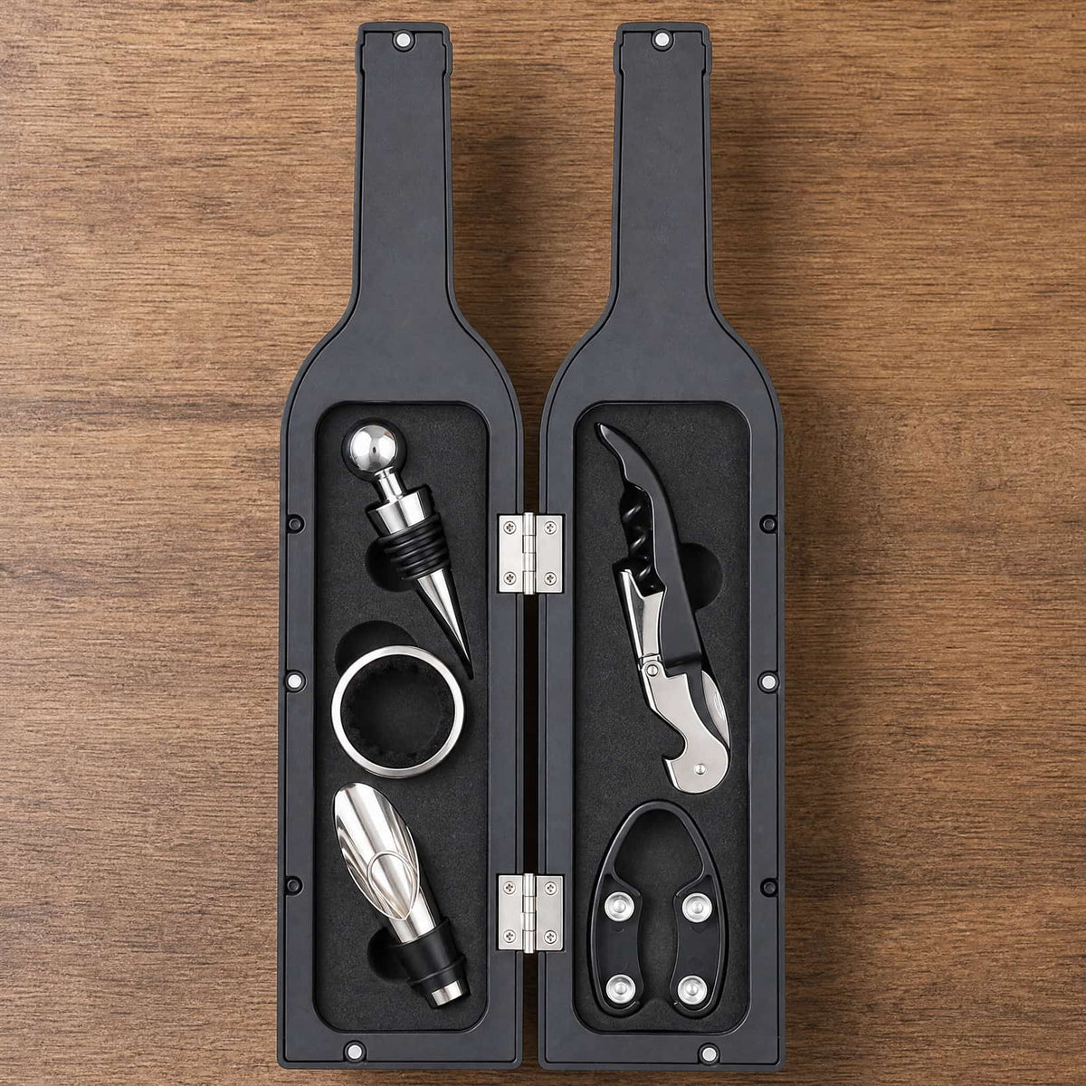 Wine Accessories Gift Set in Bottle Case — 3 or 5 Piece 3