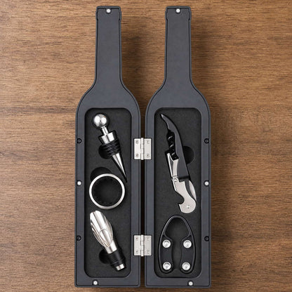 Wine Accessories Gift Set in Bottle Case — 3 or 5 Piece 3