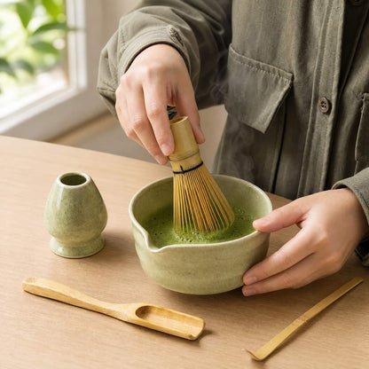 Japanese Matcha Tea Ceremony Set — Bowl, Whisk & Scoop 2