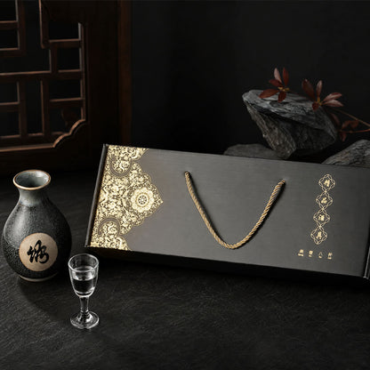 Chinese Baijiu Shot Glass Gift Set – 8 Cups + 2 Glass Decanters 6