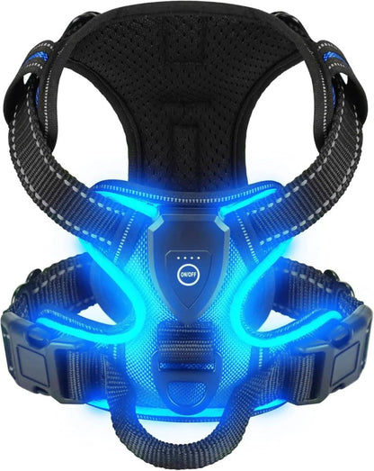 Rechargeable LED Dog Harness — Night Safety & No-Pull Fit 8