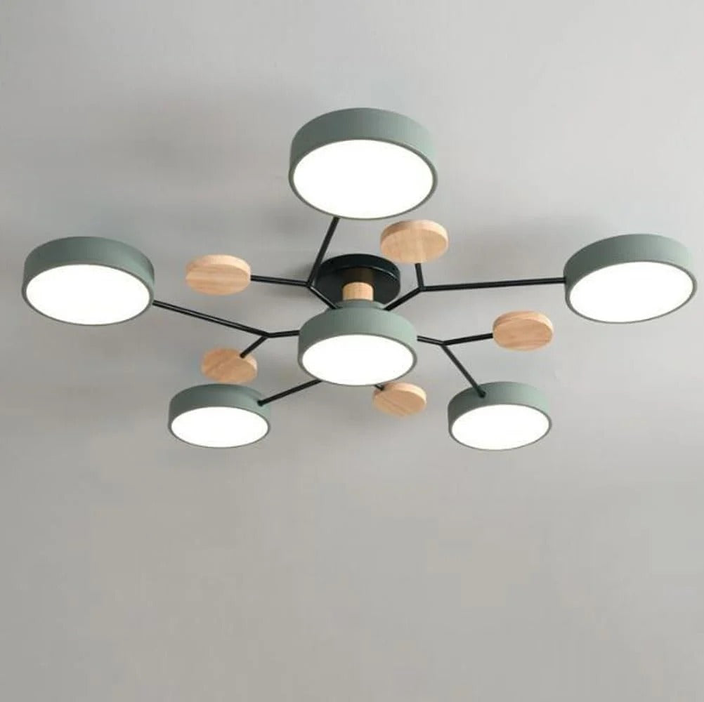 Modern Halo LED Semi-Flush Ceiling Light — 4 to 7 Lights 1