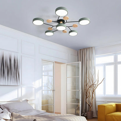 Modern Halo LED Semi-Flush Ceiling Light — 4 to 7 Lights 2