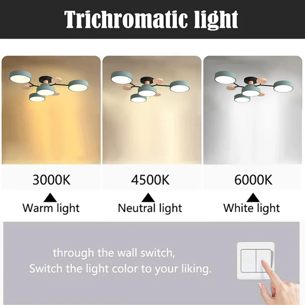 Modern Halo LED Semi-Flush Ceiling Light — 4 to 7 Lights 5