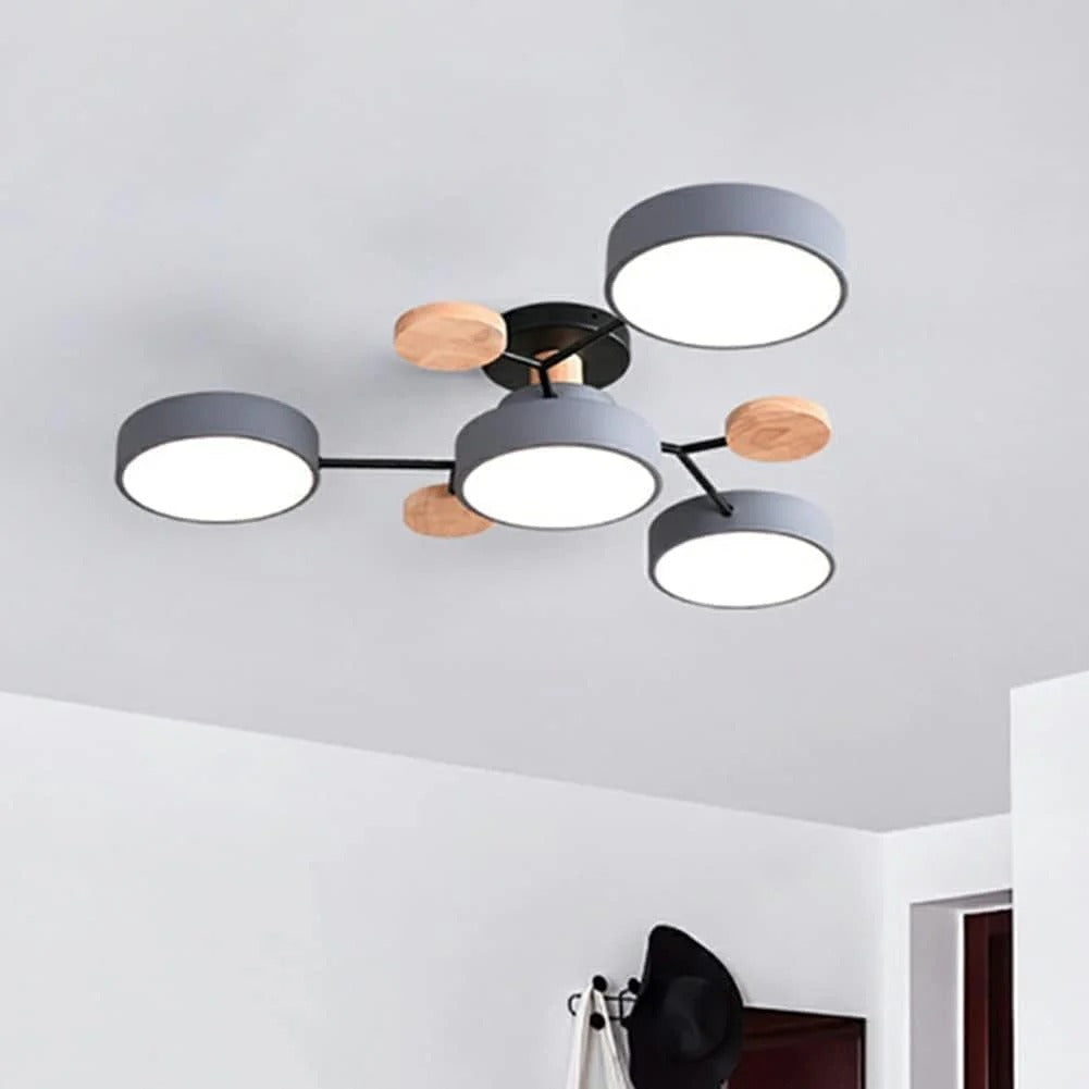 Modern Halo LED Semi-Flush Ceiling Light — 4 to 7 Lights 6