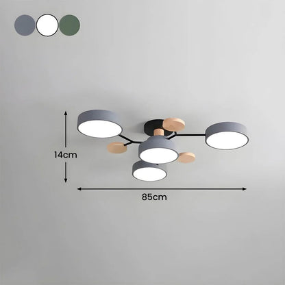 Modern Halo LED Semi-Flush Ceiling Light — 4 to 7 Lights 7