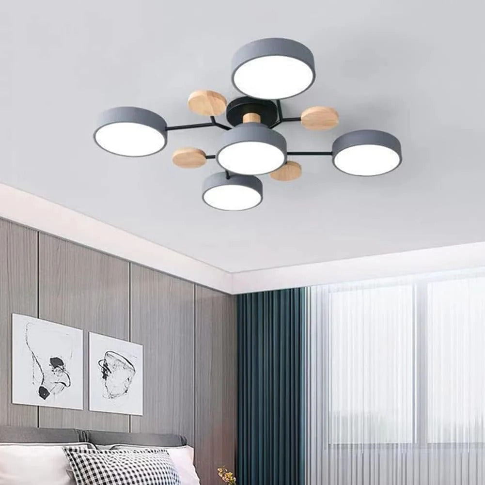 Modern Halo LED Semi-Flush Ceiling Light — 4 to 7 Lights 8