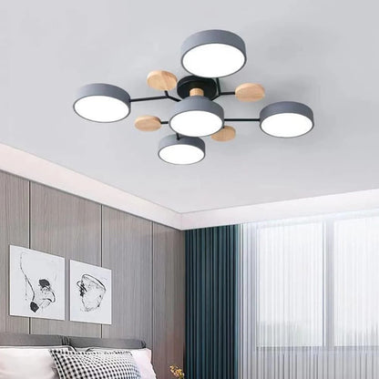 Modern Halo LED Semi-Flush Ceiling Light — 4 to 7 Lights 8