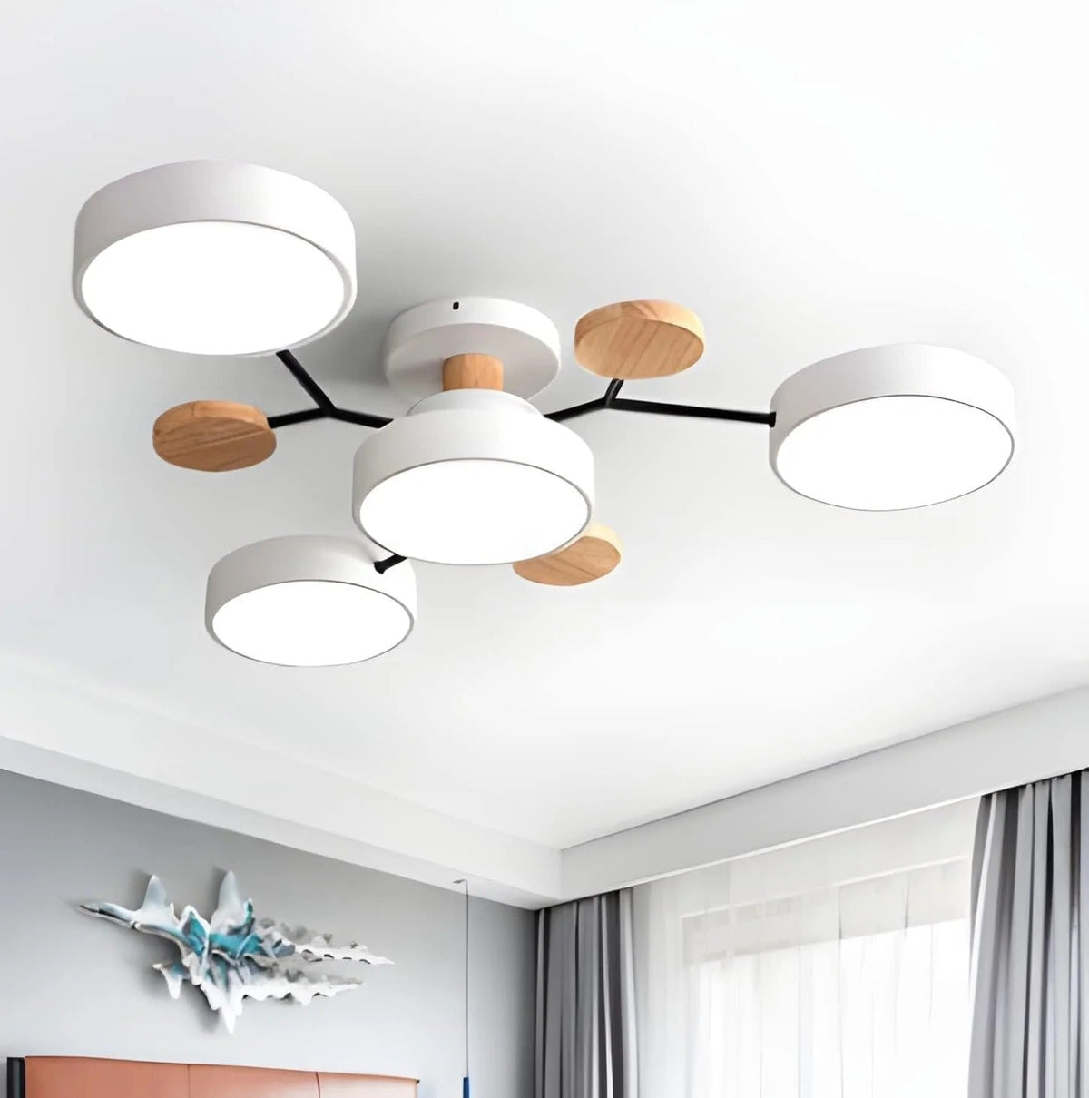 Modern Halo LED Semi-Flush Ceiling Light — 4 to 7 Lights 13