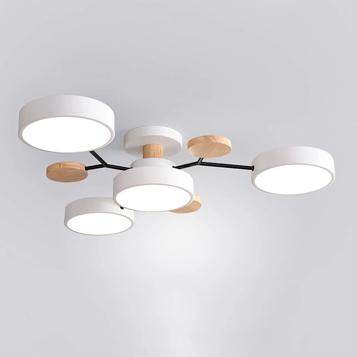Modern Halo LED Semi-Flush Ceiling Light — 4 to 7 Lights 14
