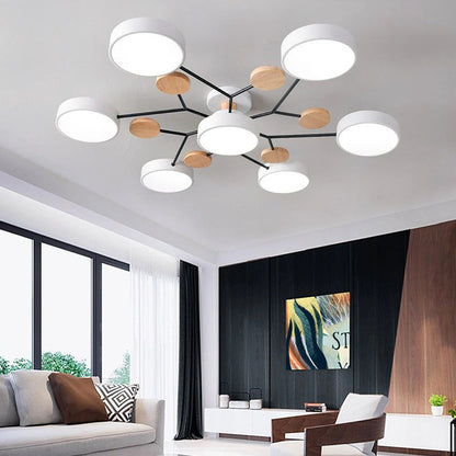 Modern Halo LED Semi-Flush Ceiling Light — 4 to 7 Lights 18