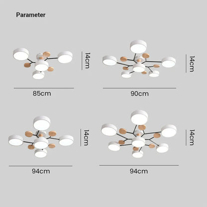 Modern Halo LED Semi-Flush Ceiling Light — 4 to 7 Lights 19