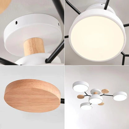 Modern Halo LED Semi-Flush Ceiling Light — 4 to 7 Lights 20