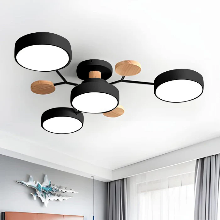 Modern Halo LED Semi-Flush Ceiling Light — 4 to 7 Lights 23